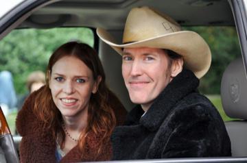 Gill and Dave in the Escalade at HSB 2010.  What a handsome couple.