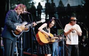 Dave, Gillian and Neil Young at The Bridge School Benefit